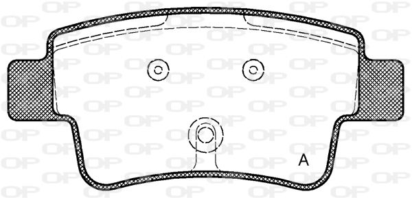 OPEN PARTS Комплект тормозных колодок, дисковый тормоз BPA1198.00